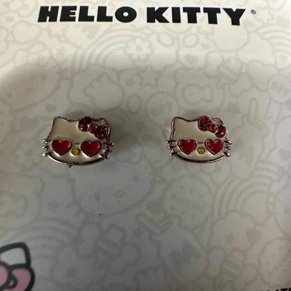 🆕BUNDLE of 2 Hello Kitty Silver Plated Earrings